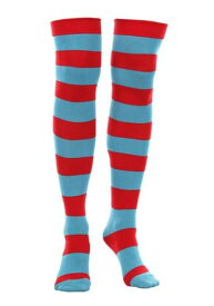 Thing 1 & Thing 2 Striped Knee High Socks | コスプレ 衣装 仮装 小道具 おもしろい イベント パーティ 発表会 デコレーション リボン アクセサリー メンズ レディース 子供 おしゃれ かわいい ギフト プレゼント