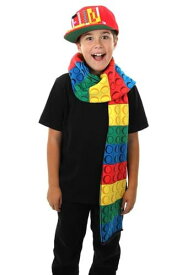 Rainbow Bricky Blocks Knit Scarf | コスプレ 衣装 仮装 小道具 おもしろい イベント パーティ 発表会 デコレーション リボン アクセサリー メンズ レディース 子供 おしゃれ かわいい ギフト プレゼント