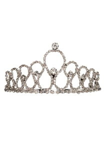 Metal Tiara with Silver Rhinestones | �R�X�v�� �ߑ� ���� ������ �������낢 �C�x���g �p�[�e�B ���\�� �f�R���[�V���� ���{�� �A�N�Z�T���[ �����Y ���f�B�[�X �q�� ������� ���킢�� �M�t�g �v���[