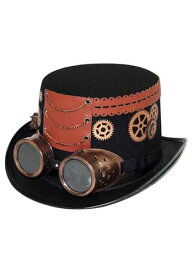 ＼本日全品5%OFFクーポン有／Steampunk Women's 帽子 ハット | コスプレ 衣装 仮装 小道具 おもしろい イベント パーティ 発表会 デコレーション リボン アクセサリー メンズ レディース 子供 おしゃれ かわいい ギフト プレゼント