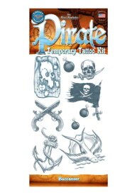 海賊 パイレーツ Buccaneer Temporary Tattoo Kit | コスプレ 衣装 仮装 小道具 おもしろい イベント パーティ 発表会 デコレーション リボン アクセサリー メンズ レディース 子供 おしゃれ かわいい ギフト プレゼント