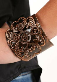 ＼本日全品5%OFFクーポン有／Steampunk Cuff Antique Copper | コスプレ 衣装 仮装 小道具 おもしろい イベント パーティ 発表会 デコレーション リボン アクセサリー メンズ レディース 子供 おしゃれ かわいい ギフト プレゼント