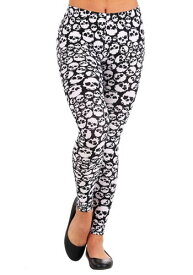 Women's Stacked Skulls Leggings | コスプレ 衣装 仮装 小道具 おもしろい イベント パーティ 発表会 デコレーション リボン アクセサリー メンズ レディース 子供 おしゃれ かわいい ギフト プレゼント