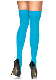 Neon Blue Thigh High Stockings | コスプレ 衣装 仮装 小道具 おもしろい イベント パーティ 発表会 デコレーション リボン アクセサリー メンズ レディース 子供 おしゃれ かわいい ギフト プレゼント