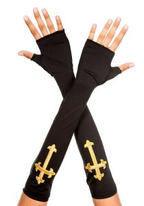 Gold Cross Fingerless O[us for Women | RXv ߑ   낢 Cxg p[eB \ fR[V { ANZT[ Y fB[X q  킢 Mtg