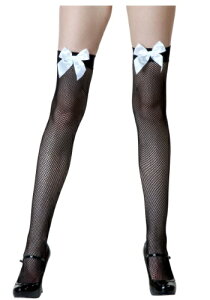 ubN Fishnet / zCg Bow Thigh Highs | RXv ߑ   낢 Cxg p[eB \ fR[V { ANZT[ Y fB[X q  킢 M