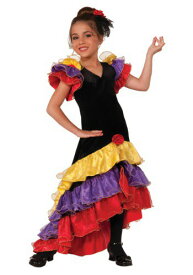 Girls Flamenco Dancer コスチューム | 子供 こども コスプレ 衣装 仮装 かわいい イベント 飾り おもしろ 学芸会 発表会 オシャレ ハロウイン パーティ カワイイ 小学生 キッズ ギフト プレゼント