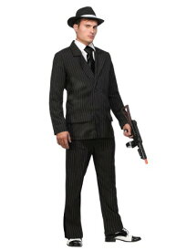 《30日 全品5%OFFクーポン》デラックス Pin Stripe Gangster コスチューム Suit メンズ コスプレ 衣装 男性 仮装 男性用 イベント パーティ 学芸会 ギフト プレゼント