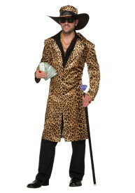 Men's Funky Leopard Pimp コスチューム メンズ コスプレ 衣装 男性 仮装 男性用 イベント パーティ 学芸会 ギフト プレゼント