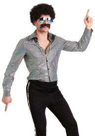 Men's ディスコ Ball Shirt メンズ コスプレ 衣装 男性 仮装 男性用 イベント パーティ 学芸会 ギフト プレゼント