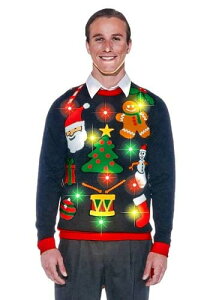 Everything Christmas Lighted Ugly Xmas Sweater Y RXv ߑ j  jp Cxg p[eB w| NX}X Mtg NX}XMtg