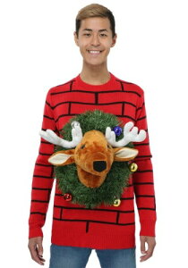 Reindeer Head Ugly Christmas Sweater Y RXv ߑ j  jp Cxg p[eB w| NX}X Mtg NX}XMtg