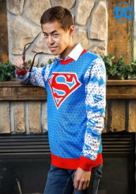スーパーマン Classic Mens Ugly Christmas Sweater メンズ コスプレ 衣装 男性 仮装 男性用 イベント パーティ 学芸会 クリスマス ギフト クリスマスギフト