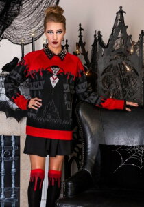lp Dracula @pCA zS Halloween Sweater fB[X RXv ߑ   p Cxg p[eB w| Mtg v[g