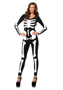 Women's Glow In the Dark Skeleton Catsuit fB[X RXv ߑ   p Cxg p[eB w| Mtg v[g