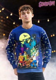 Scooby-Doo Glow-in-the-Dark Halloween Sweatshirt for 大人用s | レディース コスプレ 衣装 大人 女性 仮装 可愛い セクシー カワイイ おしゃれ かわいい イベント 飾り おもしろ 宴会 オシャレ ハロウイン パーティ 忘年会 ギフト プレゼント