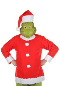 大人用 Grinch コスチューム Top， 帽子 ハット and Half マスク コスプレ 衣装 仮装 小道具 おもしろい イベント パーティ 学芸会 ギフト プレゼント