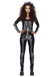 Women's X-Ray Skeleton Catsuit RX`[ fB[X RXv ߑ   p Cxg p[eB w| Mtg v[g