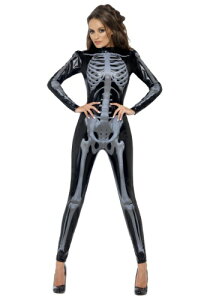 Women's X-Ray Skeleton Jumpsuit RX`[ fB[X RXv ߑ   p Cxg p[eB w| Mtg v[g
