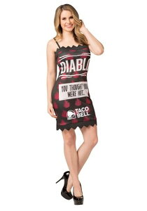 Women's Taco Bell Diablo Taco Bell Sauce Packet �R�X�`���[�� ���f�B�[�X �R�X�v�� �ߑ� ���� ���� �����p �C�x���g �p�[�e�B �w�|�� �M�t�g �v���[���g