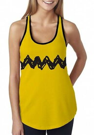 Women's Yellow Charlie ブラウン 茶 茶色 Tank Top | レディース コスプレ 衣装 大人 女性 仮装 可愛い セクシー カワイイ おしゃれ かわいい イベント 飾り おもしろ 宴会 オシャレ ハロウイン パーティ 忘年会 ギフト プレゼント