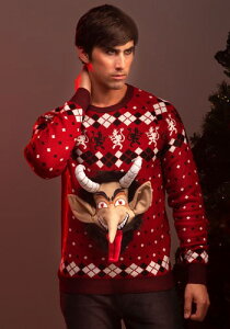 lp 3D Krampus Head Ugly Christmas Sweater Y RXv ߑ j  jp Cxg p[eB w| Mtg v[g