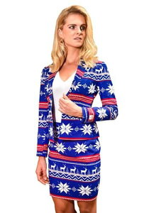 Women's Ugly Christmas Sweater OppoSuit ���f�B�[�X �R�X�v�� �ߑ� ���� ���� �����p �C�x���g �p�[�e�B �w�|�� �M�t�g �v���[���g