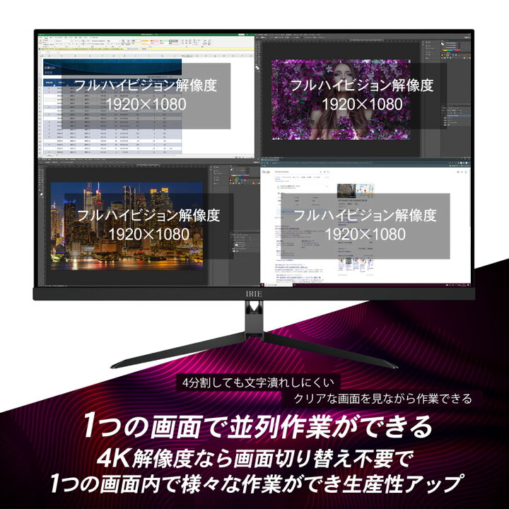 楽天市場】モニター 4K 32インチ フレームレス USB Type-C PD 65W HDR 