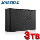 外付けハードディスク 3TB テレビ録画 Windows10 対応 外付け ハードディスク HDD USB3.0 MAL33000EX3-BK MARSHAL