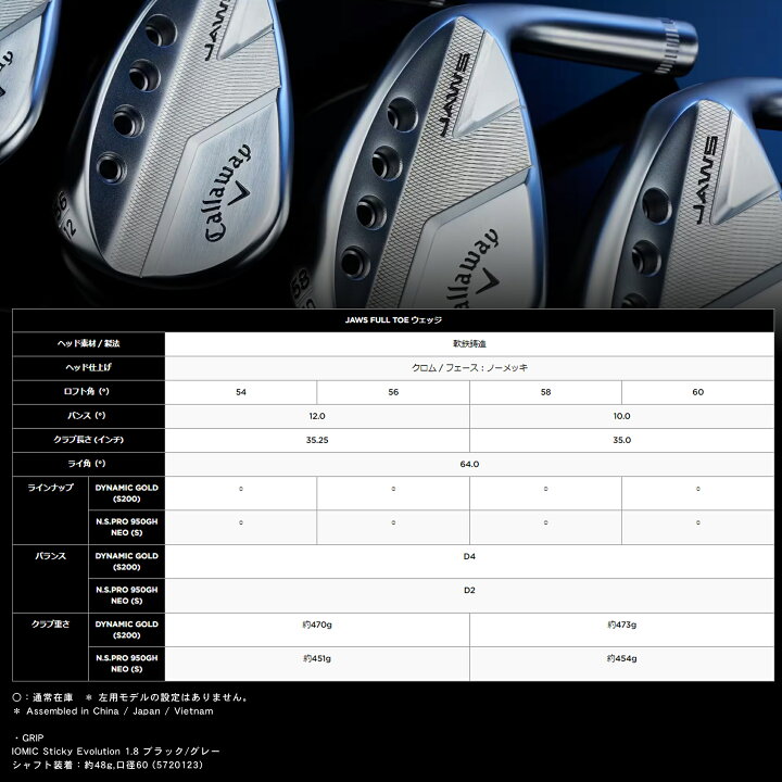 楽天市場】Callaway キャロウェイ ウェッジ 日本正規品 JAWS FULL 