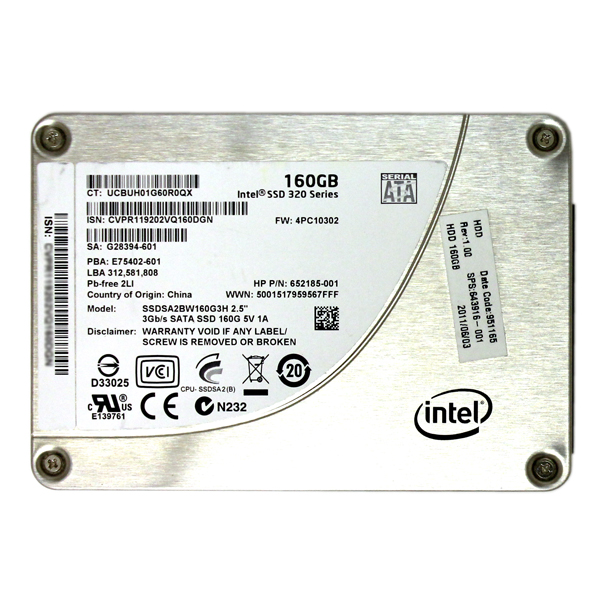 【エントリーでP4倍 6/1限定】インテル SSD 160GB 中古 MLC SATA 3Gb/s 2.5インチ 320シリーズ  SSDSA2BW160G3H | PC 家電 PC周辺機器 PREMIUM STAGE