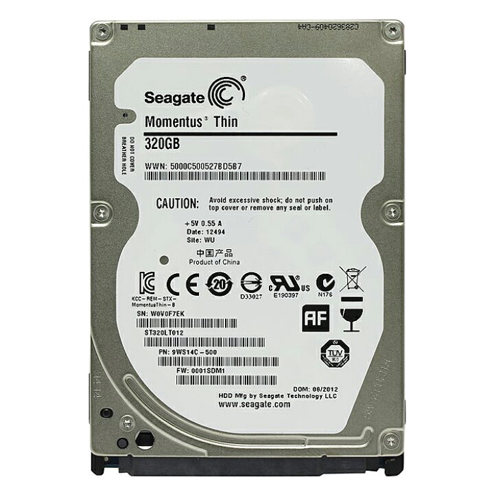 楽天市場】2.5インチ HDD 320GB SEAGATE Momentus Thin ST320LT012  