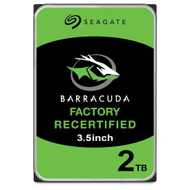 SEAGATE BarraCuda 3.5インチ 2TB HDD デスクトップPC向け 内蔵ハードディスク 7200rpm SATA600 256MB ST2000DM008 メーカーリファービッシュ【整備済み品】