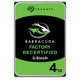 HDD 3.5インチ 4TB SEAGATE BarraCuda ST4000DM004 256MB 5400rpm SATA 6 Gbit/s 内蔵ハードディスク メーカーリファービッシュ【整備済み品】