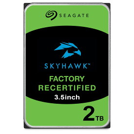 3.5インチ HDD 2TB 監視カメラ用 SEAGATE SkyHawk ST2000VX016 ビデオ レコーダー ネットワーク 内蔵ハードディスク SATA 6Gb/s 256MB 5400rpm メーカーリファービッシュ 正規代理店品 180日保証【整備済み品】