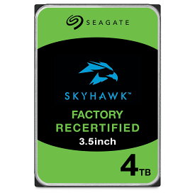 3.5インチ HDD 4TB 監視カメラ用 SEAGATE SkyHawk ST4000VX016 ビデオ レコーダー ネットワーク 内蔵ハードディスク CMR SATA 6Gb/s 256MB メーカーリファービッシュ 正規代理店品 180日保証【整備済み品】