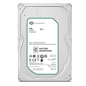 【セール限定価格】HDD 内蔵 3.5インチ 2TB NAS向け CMR SEAGATE IronWolf SATA600 5400rpm 256MB ST2000VN003 内蔵ハードディスク メーカーリファブ【整備済み品】180日保証