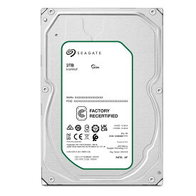 HDD 3.5インチ 3TB NAS向け SEAGATE IronWolf SATA600 5400rpm 256MB CMR HDD ST3000VN006 内蔵ハードディスク メーカーリファブ【整備済み品】
