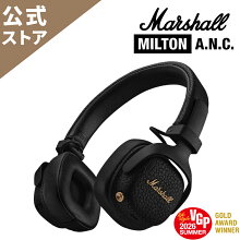 Marshall ワイヤレスノイズキャンセリングオンイヤーヘッドホン Milton A.N.C ブラック Bluetooth / 連続再生50時間 / 通話対応 【国内正規品】