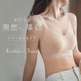 【限定クーポン8/17迄】胸が小さく見えるブラ ノンワイヤーブラジャー 脇高 着やせブラ フルカップ ブラ 脇肉 小さく見せるブラジャー スッキリ かわいい 補正下着 大きな胸を小さく見せるブラ 下着 レディース 大きいサイズ 背中スッキリ 無地