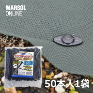 押さえ具・固定具・止め具硬質プラスチックピン(50本入)再生樹脂製／かたい地面に打てます／雑草対策防草…