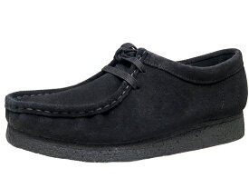 レディースモデル クラークス ワラビー ブーツ CLARKS WALLABEE BOOT BLACK SUEDE LOW ローカット オリジナルス スウェード ブラック 黒