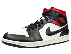 NIKE WMNS AIR JORDAN 1 MID BLACK/GYM RED/SAIL iCL EBY GA W[_ 1 ~bh fB[X