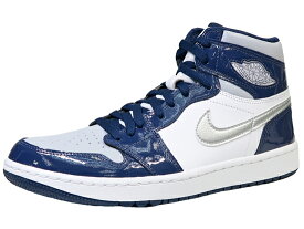 ナイキ NIKE AIR JORDAN 1 HIGH GOLF ゴルフ エア ジョーダン 1 ハイ WHITE/NAVY/METALLIC SILVER