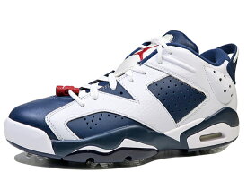 NIKE JORDAN RETRO 6 GOLF ナイキ ジョーダン レトロ 6 ゴルフ オリンピックモデル WHITE/NAVY ゴルフシューズ