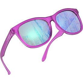 【在庫あり即納】新カラー登場】MARSQUEST 偏光サングラス メンズ サングラス UVカット 偏光 スポーツ ミラーレンズ ウェリントン型 運転 運転用 ドライブ 釣り 登山 ゴルフ ランニング おしゃれ メンズ レディース 【Momentumシリーズ (ブルーレンズ＋パープルフレーム)】