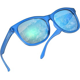 【在庫あり即納】【新カラー登場】MARSQUEST 偏光サングラス メンズ サングラス UVカット 偏光 スポーツ ミラーレンズ ウェリントン型 運転 運転用 ドライブ 釣り 登山 ゴルフ ランニング おしゃれ メンズ レディース 【Momentumシリーズ (ブルーレンズ＋ブルーフレーム)】