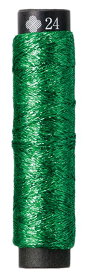 にしきいと　刺しゅう用ラメ糸No.77 鏡（たすき撚り）ルシアン COSMOcol.24　緑
