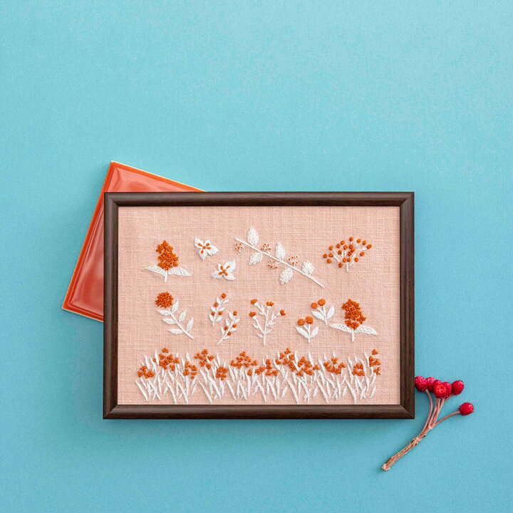 楽天市場】星あかりの刺繍手帖 刺しゅうキット 額「実り」 戸塚 
