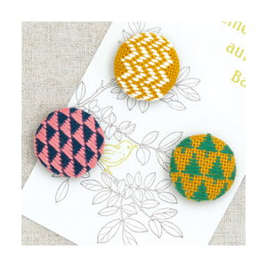 こぎんキット オリムパスくるみボタン 3個セットこぎん57 森